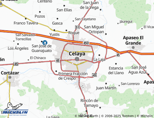 MICHELIN Celaya map - ViaMichelin