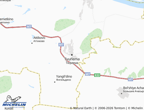 MICHELIN-Landkarte Tyurlema - ViaMichelin