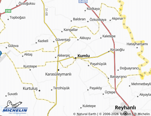 Mappa MICHELIN Kumlu - ViaMichelin