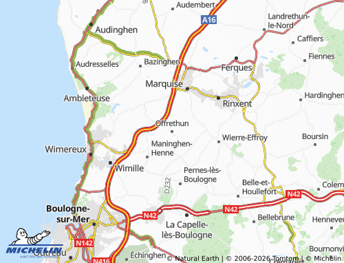MICHELIN Offrethun map - ViaMichelin