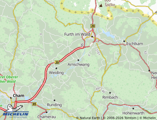 Carte MICHELIN Arnschwang - ViaMichelin