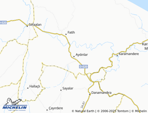 MICHELIN Aydınlar map - ViaMichelin