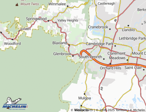 MICHELIN Glenbrook map - ViaMichelin
