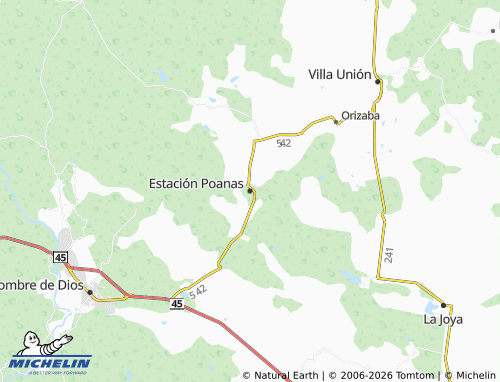 MICHELIN Estación Poanas map - ViaMichelin