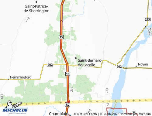MICHELIN Saint-Bernard-de-Lacolle map - ViaMichelin