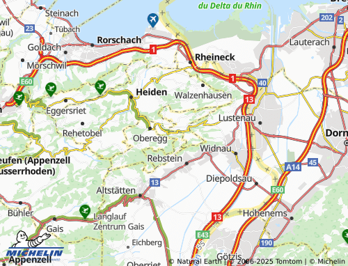 MICHELIN-Landkarte Reute (Appenzell Ausserrhoden) - ViaMichelin
