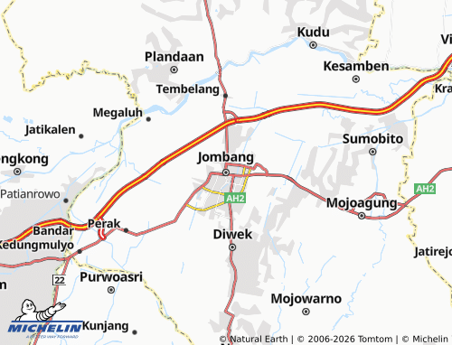 MICHELIN-Landkarte Jombang - ViaMichelin
