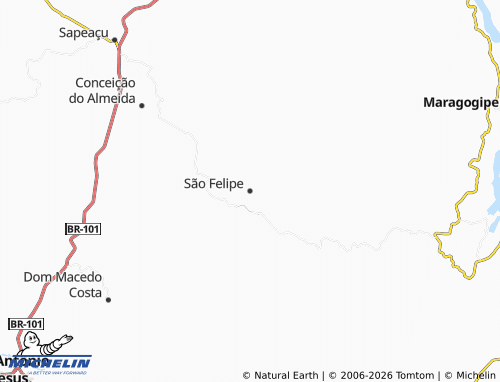 Carte MICHELIN São Felipe - ViaMichelin