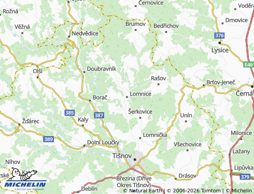 Mappa MICHELIN Lomnice - ViaMichelin
