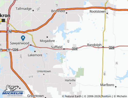Mapa MICHELIN Suffield - ViaMichelin