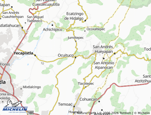 Mappa MICHELIN Ocuituco - ViaMichelin