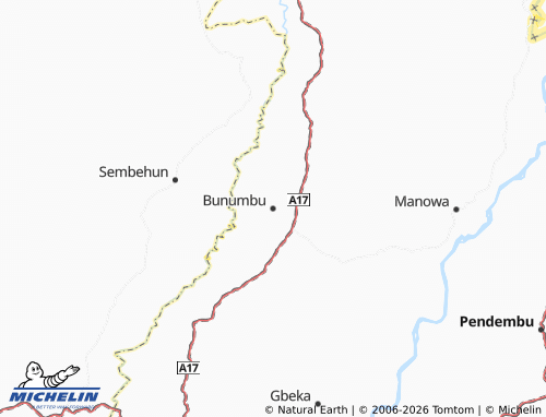 Mappa MICHELIN Bunumbu - ViaMichelin