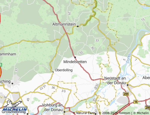 Mapa MICHELIN Mindelstetten - ViaMichelin