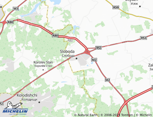 MICHELIN Sloboda map - ViaMichelin