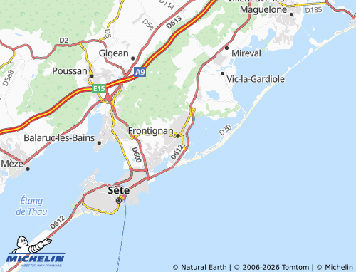 MICHELIN Frontignan map - ViaMichelin