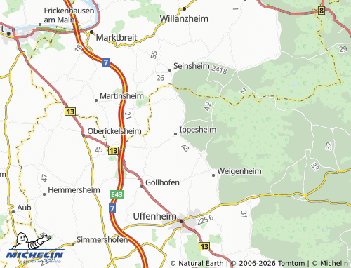Mappa MICHELIN Ippesheim - ViaMichelin