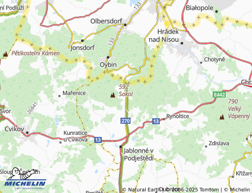Mapa MICHELIN Petrovice - ViaMichelin