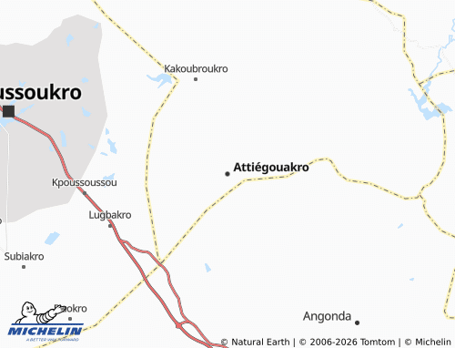 MICHELIN-Landkarte Attiégouakro - ViaMichelin