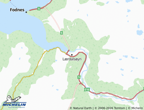 MICHELIN Lærdalsøyri map - ViaMichelin
