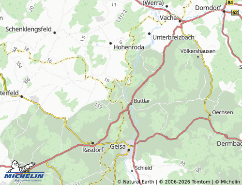MICHELIN Wenigentaft map - ViaMichelin
