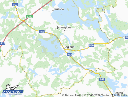 Mapa MICHELIN Aglonas pagasts - ViaMichelin