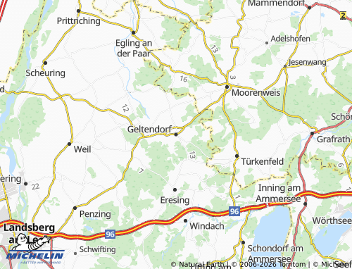 Mappa MICHELIN Geltendorf - ViaMichelin