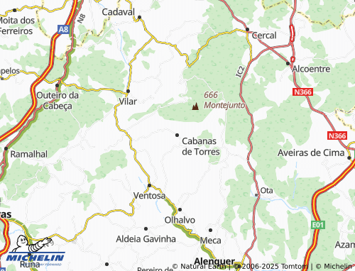 MICHELIN Cabanas de Torres map - ViaMichelin