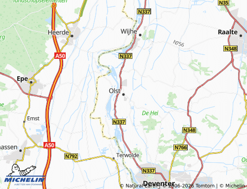 Carte MICHELIN Olst-Wijhe - ViaMichelin