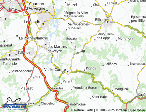 MICHELIN Benaud map - ViaMichelin