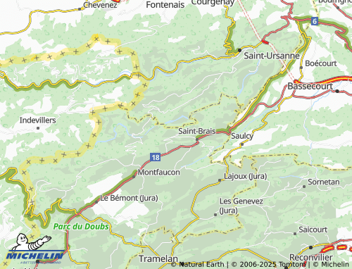 Mapa MICHELIN Montfavergier - ViaMichelin