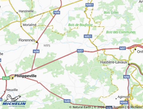 MICHELIN Rosée map - ViaMichelin