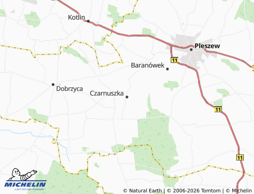 MICHELIN Czarnuszka map - ViaMichelin