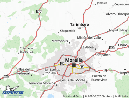 MICHELIN Rinconada de Morelia map - ViaMichelin