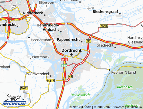 MICHELIN Dordrecht map - ViaMichelin