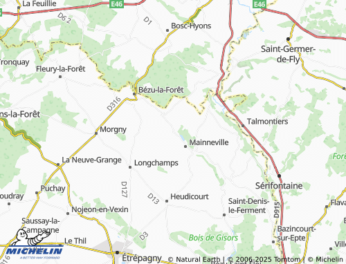 MICHELIN Mesnil-sous-Vienne map - ViaMichelin
