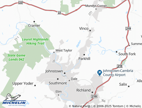Carte MICHELIN Middle Taylor - ViaMichelin