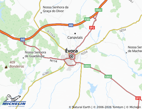 Mappa MICHELIN União das Freguesias de Évora (São Mamede, Sé, São Pedro e Santo Antão) - ViaMichelin