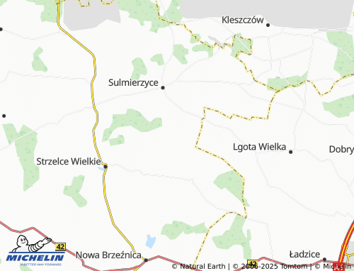 MICHELIN-Landkarte Dębowiec Wielki - ViaMichelin