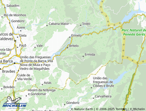 MICHELIN Lourido map - ViaMichelin