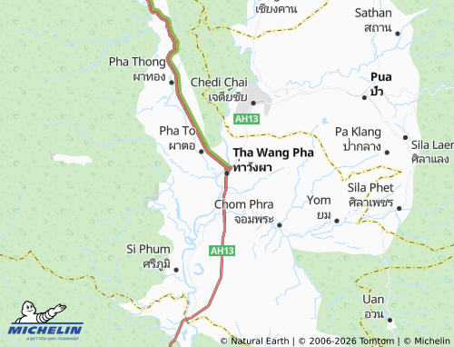 MICHELIN Tha Wang Pha map - ViaMichelin