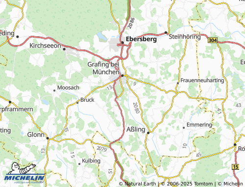 MICHELIN Unterelkofen map - ViaMichelin
