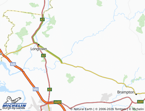 Carte MICHELIN Kirklinton Middle - ViaMichelin