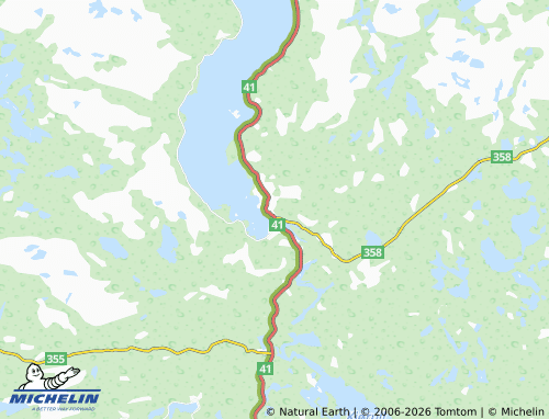 MICHELIN Treungen map - ViaMichelin