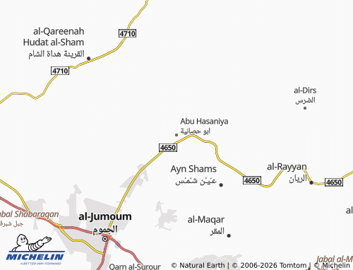 Carte MICHELIN Abu Hasaniya - ViaMichelin