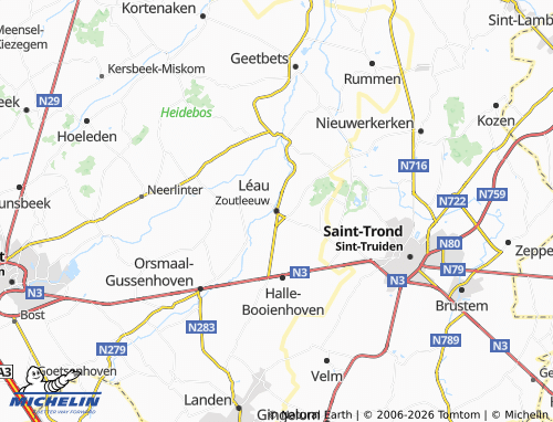 Kaart MICHELIN Zoutleeuw - ViaMichelin
