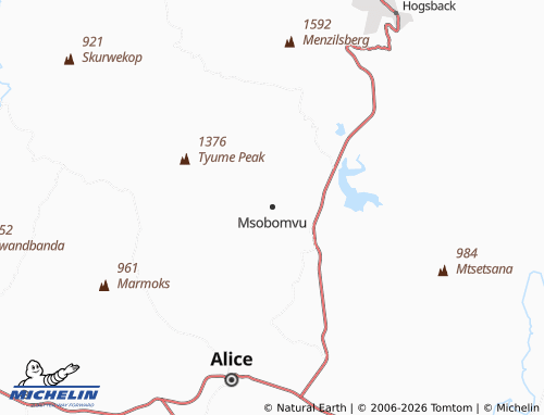 MICHELIN-Landkarte Msobomvu - ViaMichelin