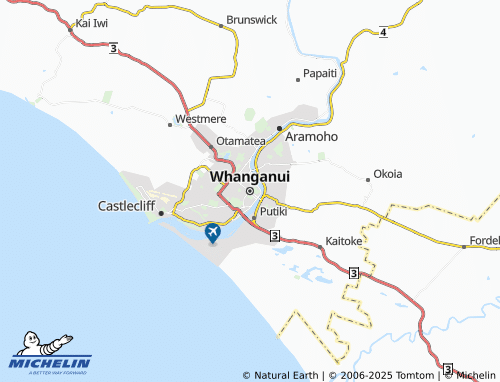 MICHELIN Wanganui map - ViaMichelin