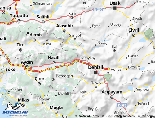 MICHELIN Buharkent map - ViaMichelin