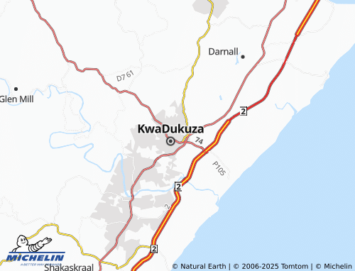 MICHELIN Shaka's Memorial map - ViaMichelin