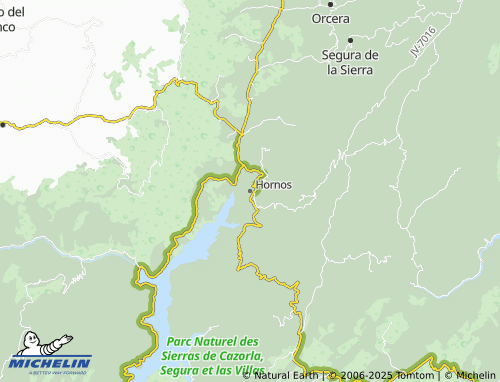 MICHELIN Hornos map - ViaMichelin